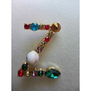 NEW "Z" Initial Brooch